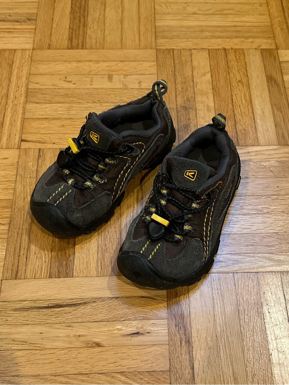Keen Kids Brown & Yellow Hiking Climbing Outdoor Sneakers